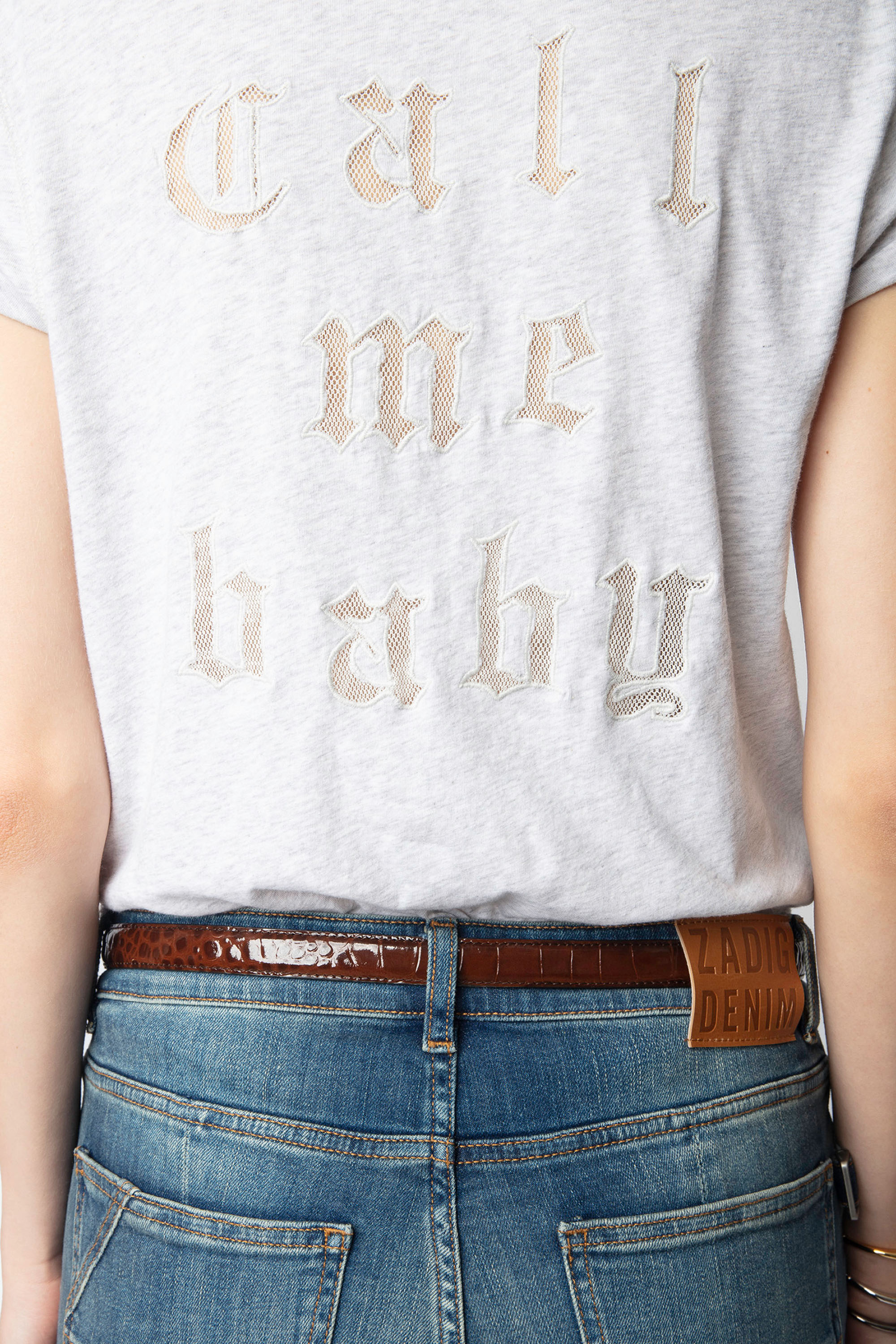 Story Fishnet Call Me Baby T-shirt
